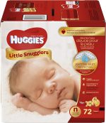 Baby Diapers Size Newborn (up to 10 lbs), 128ct, Huggies Little Snugglers